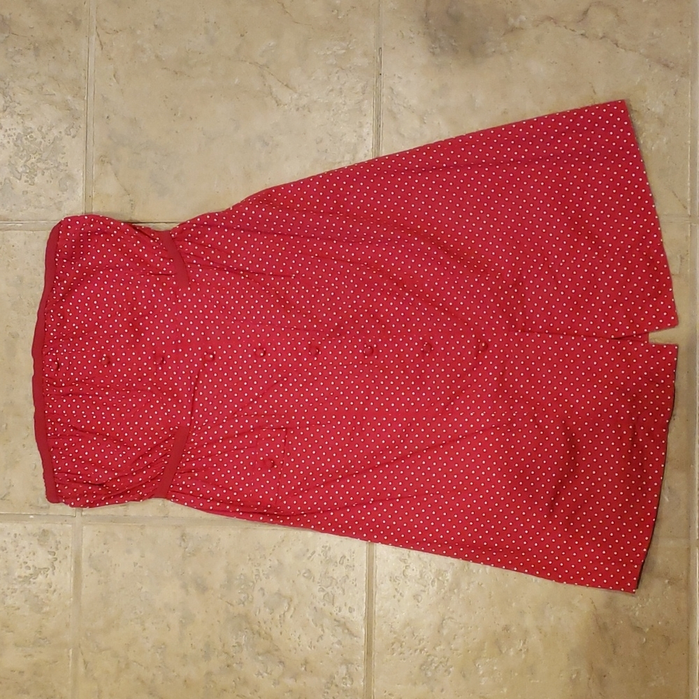 Forever 21 Vintage Style Polka Dot Strapless Dress